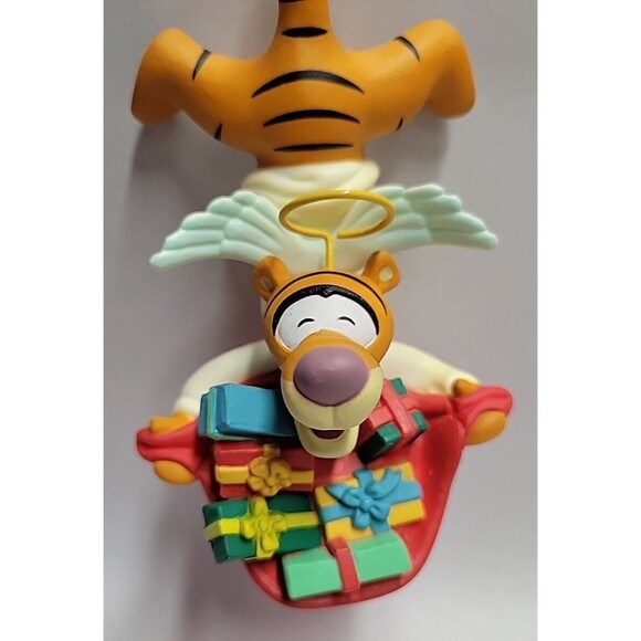 Vtg Disney Grolier Christmas Ornament Winnie the Pooh Tigger Angel 009903 - Picture 2 of 5